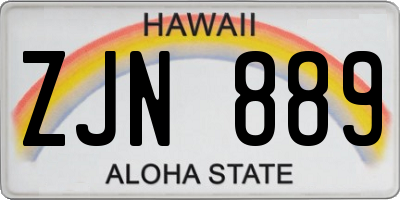 HI license plate ZJN889