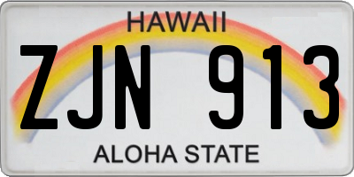 HI license plate ZJN913