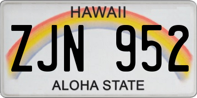 HI license plate ZJN952