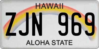 HI license plate ZJN969