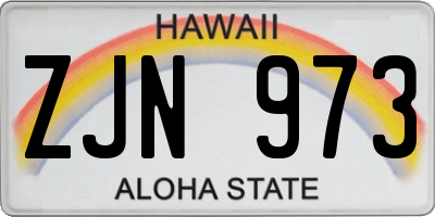 HI license plate ZJN973