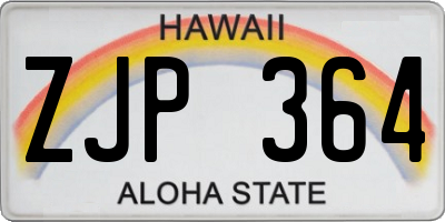 HI license plate ZJP364