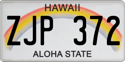 HI license plate ZJP372