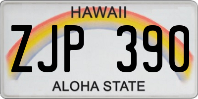 HI license plate ZJP390