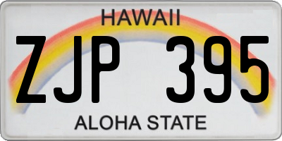 HI license plate ZJP395