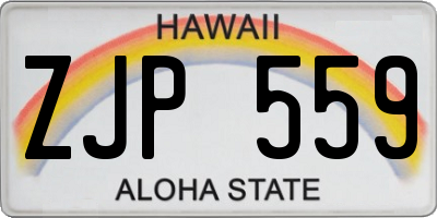 HI license plate ZJP559