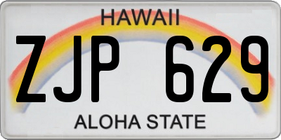 HI license plate ZJP629