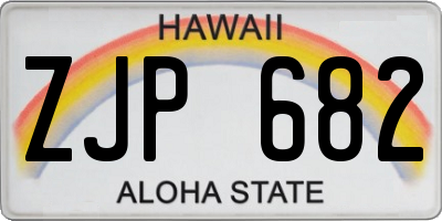 HI license plate ZJP682