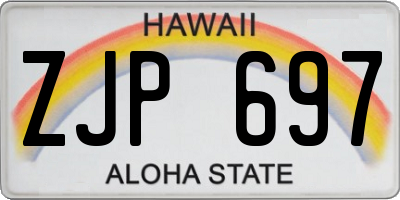 HI license plate ZJP697