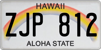 HI license plate ZJP812