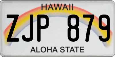 HI license plate ZJP879