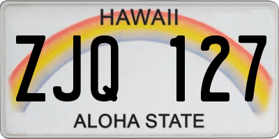 HI license plate ZJQ127