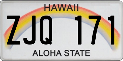 HI license plate ZJQ171