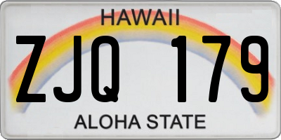 HI license plate ZJQ179
