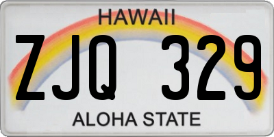 HI license plate ZJQ329