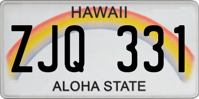 HI license plate ZJQ331