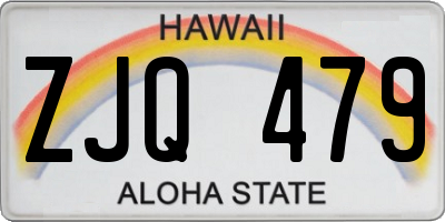 HI license plate ZJQ479