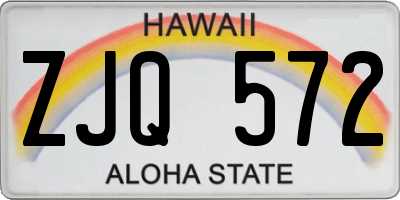 HI license plate ZJQ572