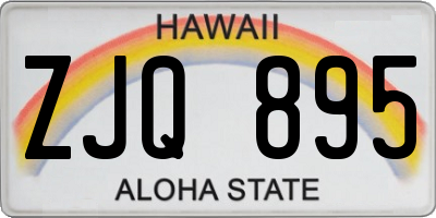 HI license plate ZJQ895