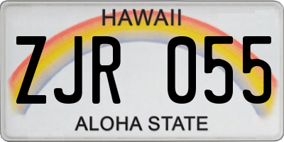 HI license plate ZJR055