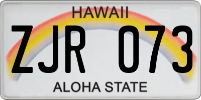 HI license plate ZJR073