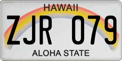 HI license plate ZJR079