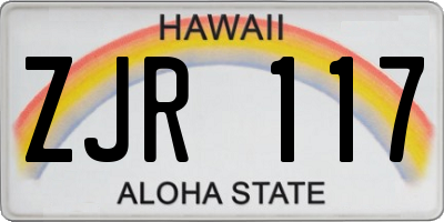 HI license plate ZJR117