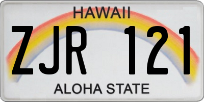HI license plate ZJR121
