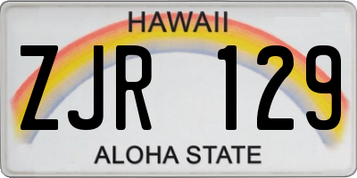 HI license plate ZJR129