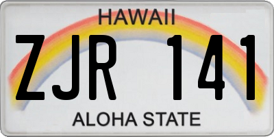HI license plate ZJR141