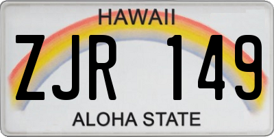 HI license plate ZJR149