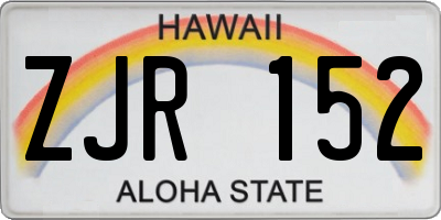 HI license plate ZJR152