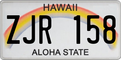 HI license plate ZJR158