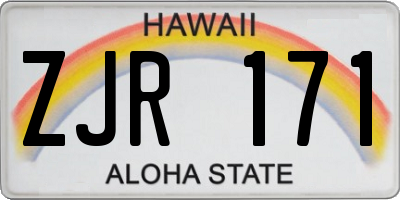 HI license plate ZJR171