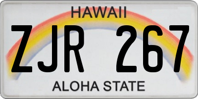 HI license plate ZJR267
