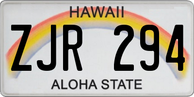 HI license plate ZJR294