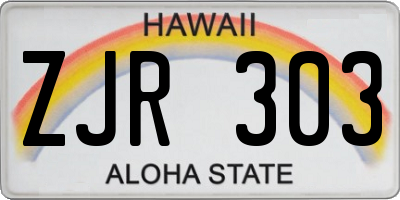 HI license plate ZJR303