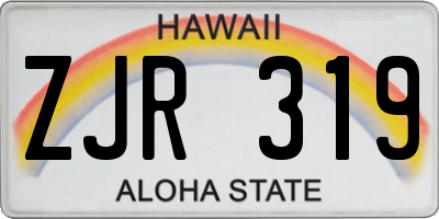 HI license plate ZJR319