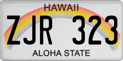 HI license plate ZJR323
