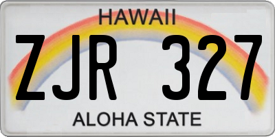 HI license plate ZJR327