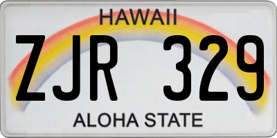 HI license plate ZJR329