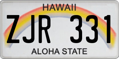 HI license plate ZJR331