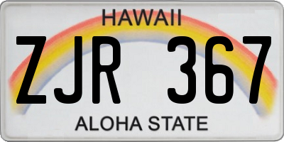 HI license plate ZJR367