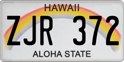 HI license plate ZJR372