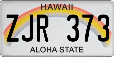HI license plate ZJR373