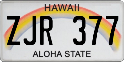 HI license plate ZJR377