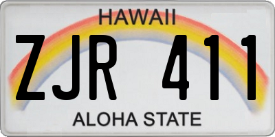 HI license plate ZJR411