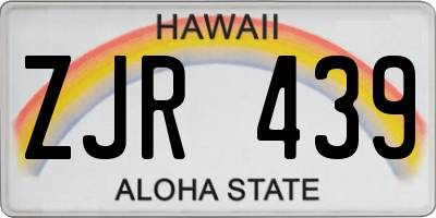 HI license plate ZJR439
