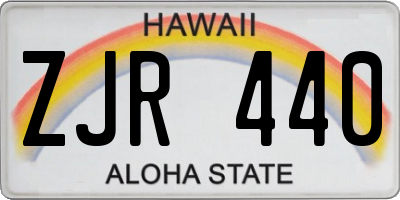 HI license plate ZJR440