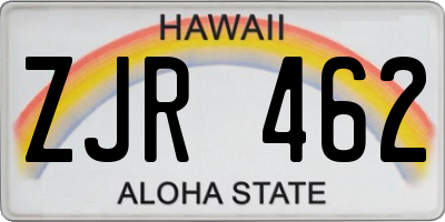 HI license plate ZJR462